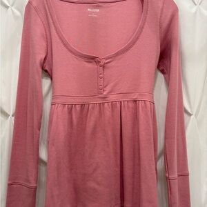 Hollister Ribbed Pink Top